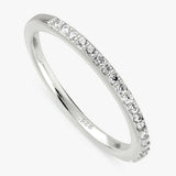 Revere sterling silver half eternity band ring medium, UK version