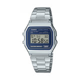 Casio digital watch blue dial stainless steel bracelet, imported from the UK