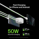 Belkin 50W dual USB-C wall charger - British product