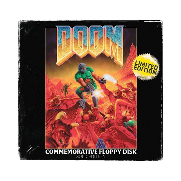 Fanattik DOOM floppy disk replica limited edition gold (British brand)
