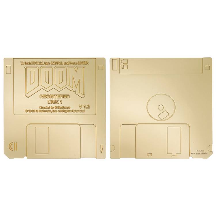 Fanattik DOOM floppy disk replica limited edition gold (British brand)