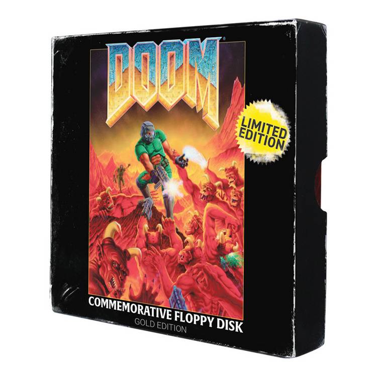 Fanattik DOOM floppy disk replica limited edition gold (British brand)