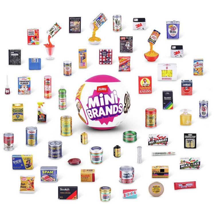 Zuru Mini Brands retro capsule with mystery minis - British product