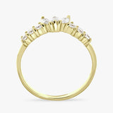 Revere gold plated cubic zirconia crown ring small, imported from the UK