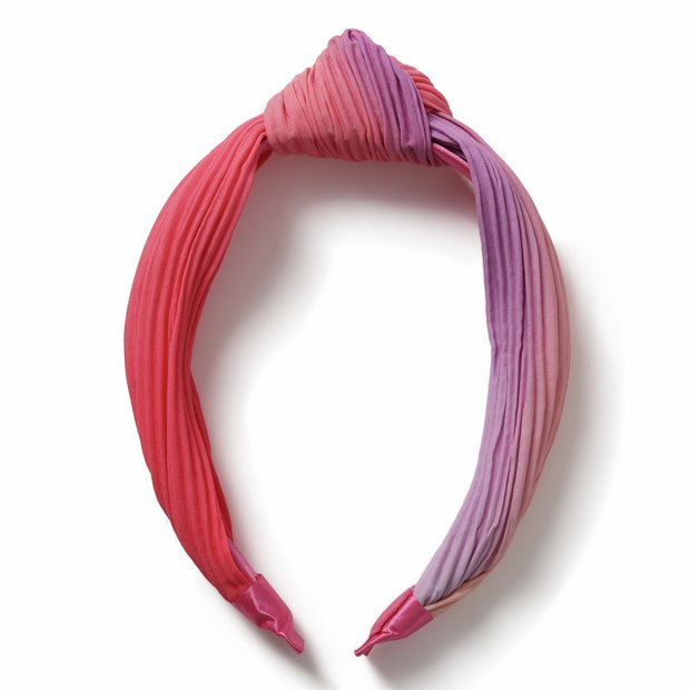 Flitzy knotted headband in pink and purple tones (British brand)