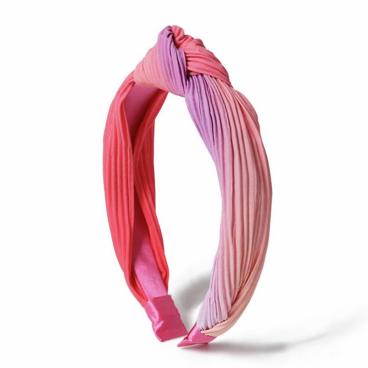 Flitzy knotted headband in pink and purple tones (British brand)