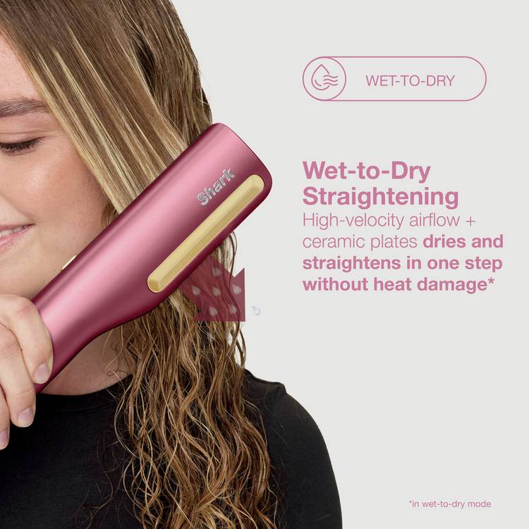 Shark SilkiPro straightener and dryer Rose Petal - British product