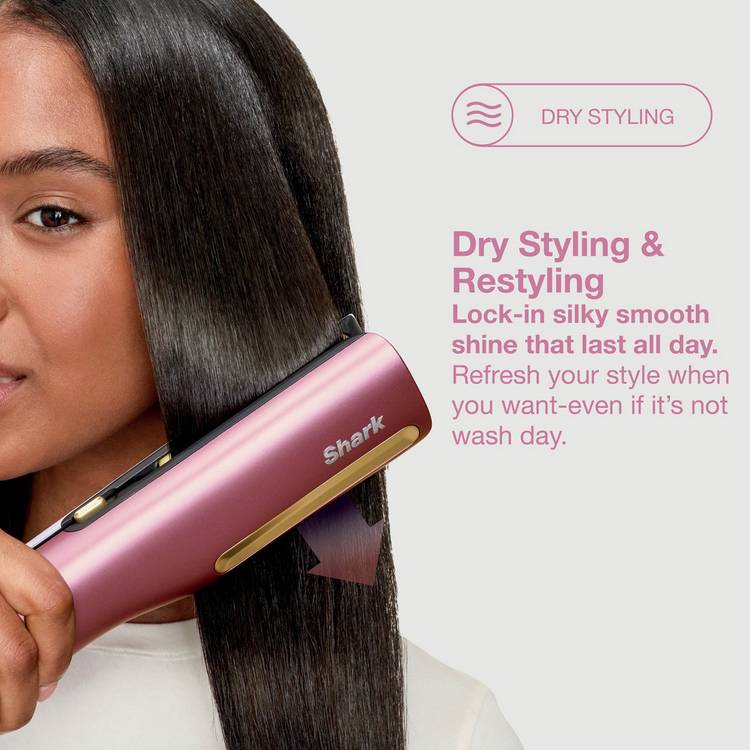 Shark SilkiPro straightener and dryer Rose Petal - British product