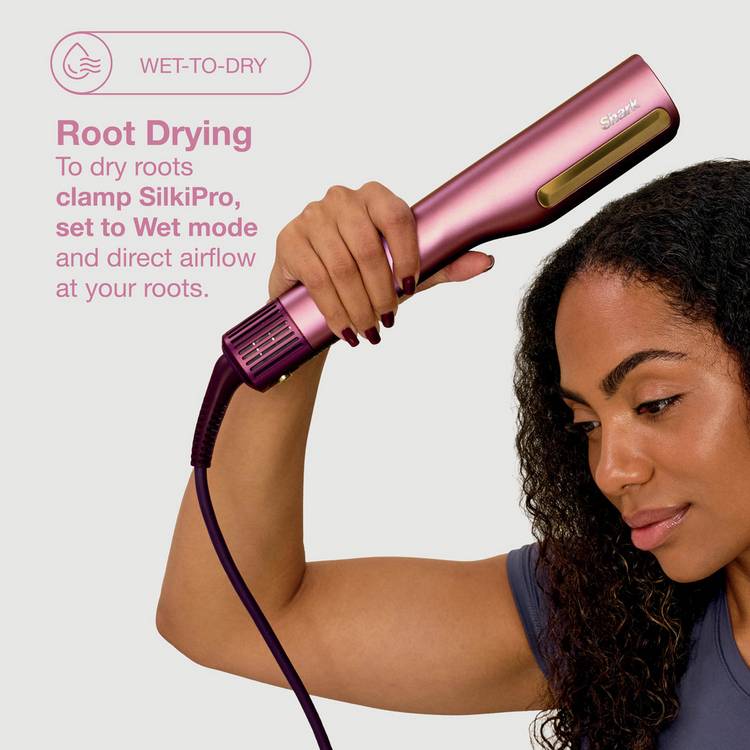 Shark SilkiPro straightener and dryer Rose Petal - British product