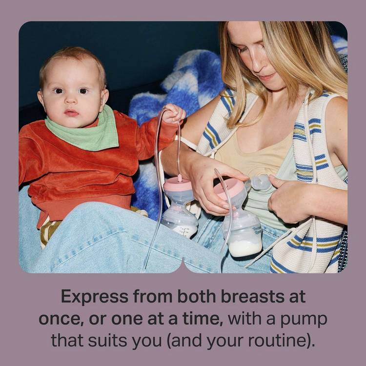 Tommee Tippee double electric breast pump with bottles, imported from the UK