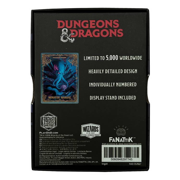 Dungeons & Dragons alternate cover ingot collectible, imported from the UK