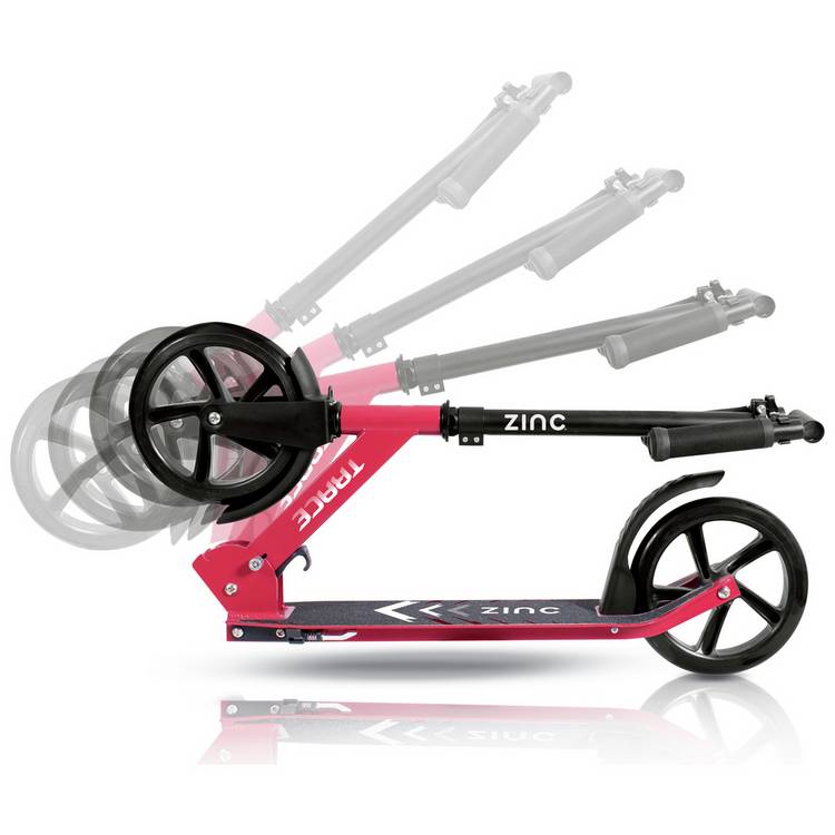 Zinc Trace foldable big wheel scooter red (British brand)