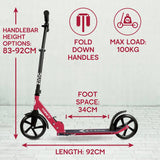 Zinc Trace foldable big wheel scooter red (British brand)