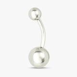Argos Revere Plain Silver Surgical Steel Belly Bar- Buy online at McGrocer