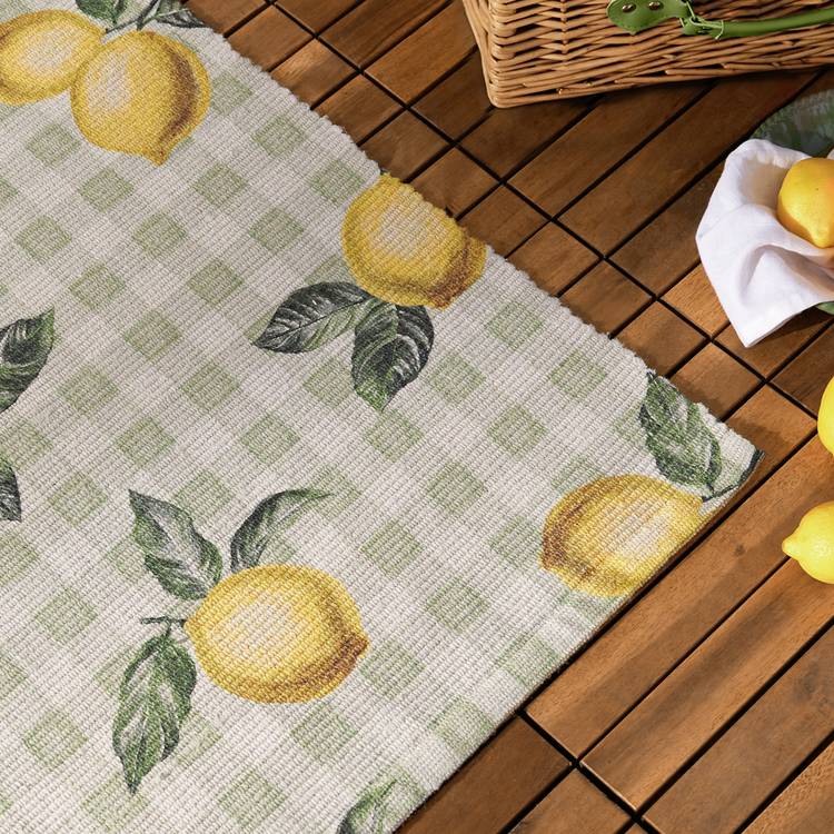 Furn lemons sage green outdoor rug 120x170cm (British brand)