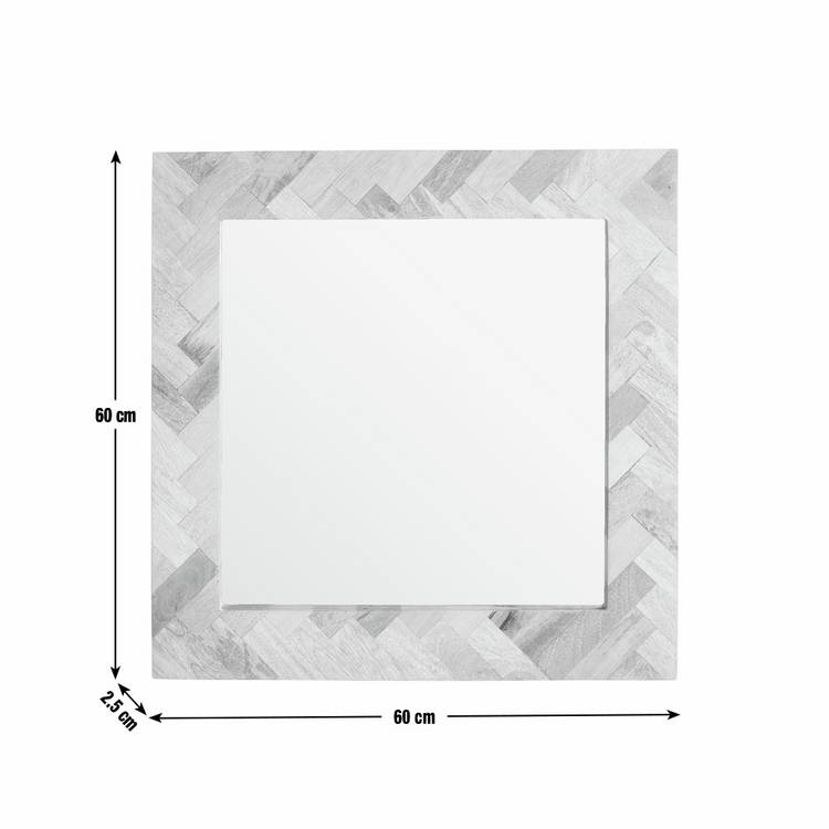 Habitat herringbone square wall mirror 60x60cm, UK version