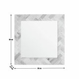 Habitat herringbone square wall mirror 60x60cm, UK version