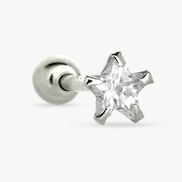 Revere star stud earring with cubic zirconia (British brand)
