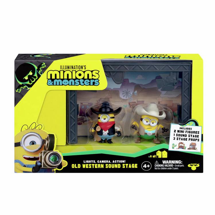 Minions & Monsters Old Western Sound Stage figures set, imported from the UK