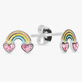 Argos Revere Kids Sterling Silver Heart Rainbow Enamel Earrings- Buy online at McGrocer