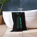 Mercedes AMG Petronas F1 beach towel black teal, UK version