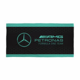 Mercedes AMG Petronas F1 beach towel black teal, UK version