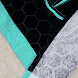 Mercedes AMG Petronas F1 beach towel black teal, UK version