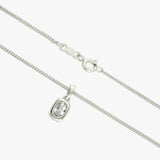 Revere cubic zirconia pendant necklace with oval stone 46cm - British product