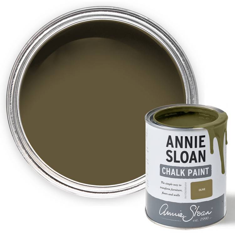 Annie Sloan chalk paint Olive 1L for furniture (British brand)