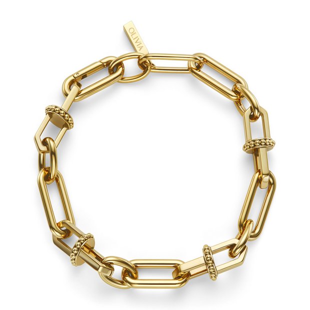 Olivia Burton gold anchor link bracelet (British brand)