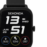 Sekonda Motion Go smartwatch black silicone strap, UK version