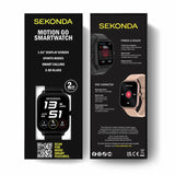 Sekonda Motion Go smartwatch black silicone strap, UK version
