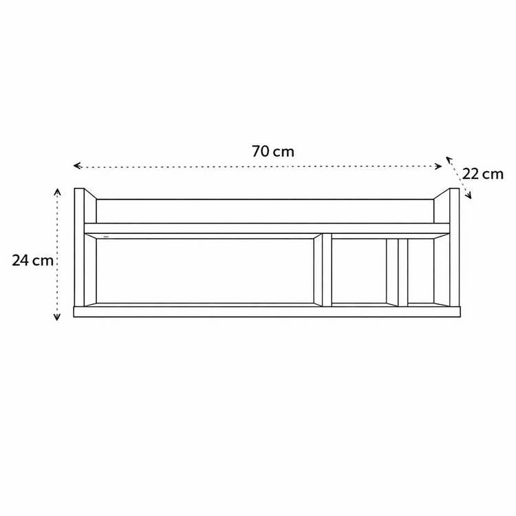 Furniture To Go Arundel floating shelf green 70cm (British brand)
