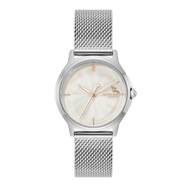 Olivia Burton silver mesh watch 30mm (British brand)
