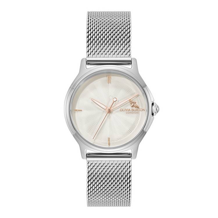 Olivia Burton silver mesh watch 30mm (British brand)