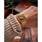 Casio vintage digital watch gold-tone stainless steel (British brand)