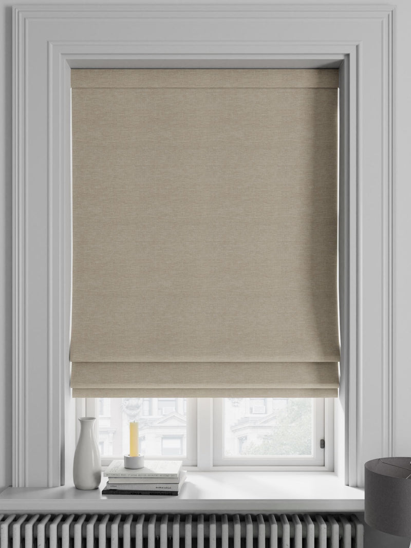 Wheat Natural Soho roman blind, made to measure, imported from the UK