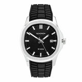 Sekonda Octaire men's watch black dial silicone strap, imported from the UK