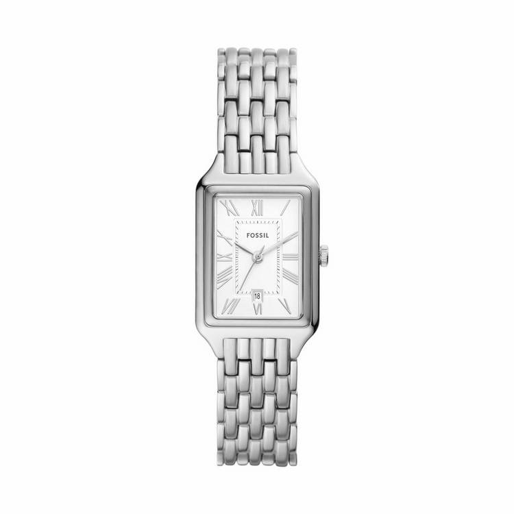 Fossil Raquel watch with silver dial and steel bracelet, imported from the UK