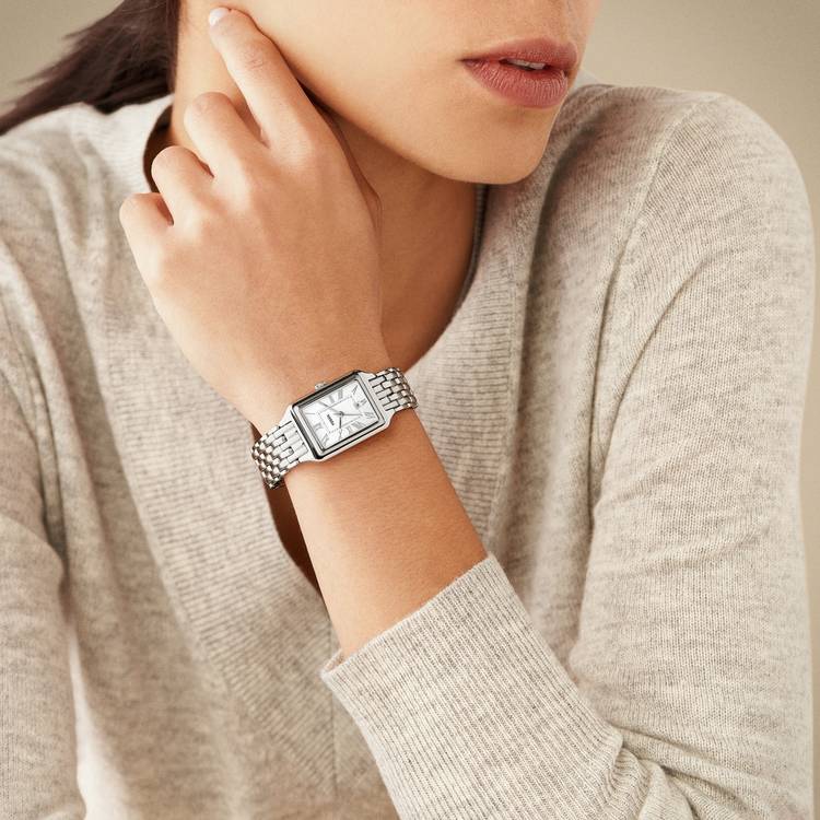 Fossil Raquel watch with silver dial and steel bracelet, imported from the UK