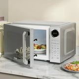 Haden 900W 23L standard microwave in silver (British brand)