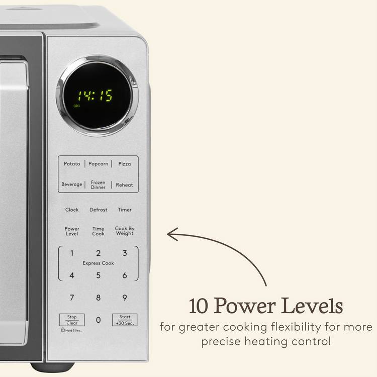Haden 900W 23L standard microwave in silver (British brand)