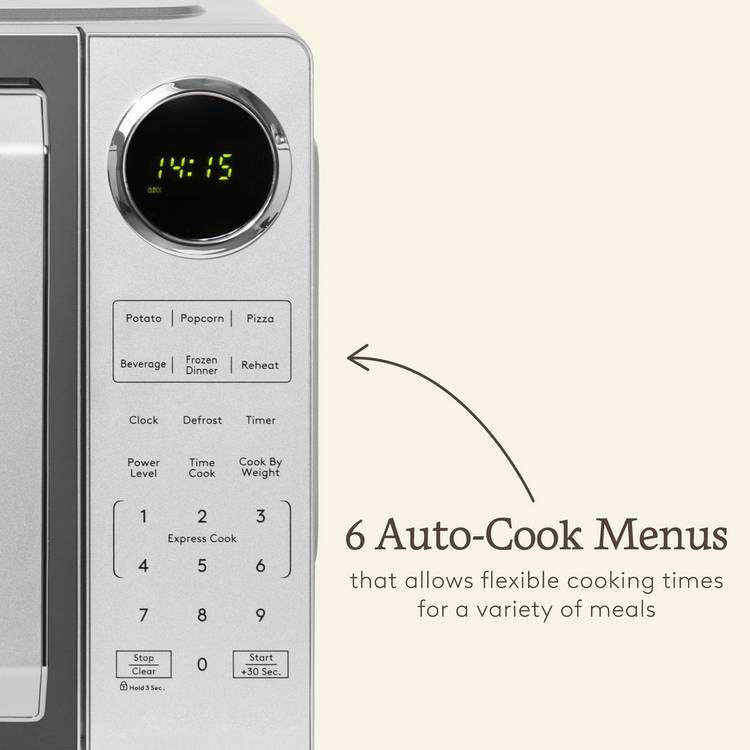 Haden 900W 23L standard microwave in silver (British brand)