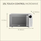 Haden 900W 23L standard microwave in silver (British brand)