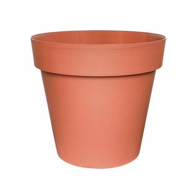 Ivyline Cleo plastic planter terracotta 40cm - British product