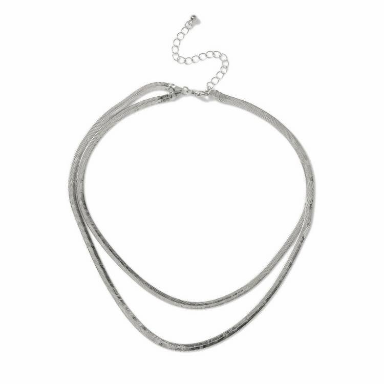 Freedom silver snake chain necklace with adjustable fit - British product