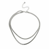 Argos Revere Freedom Silver-tone Double Row Snake Chain Necklace 45cm- Buy online at McGrocer