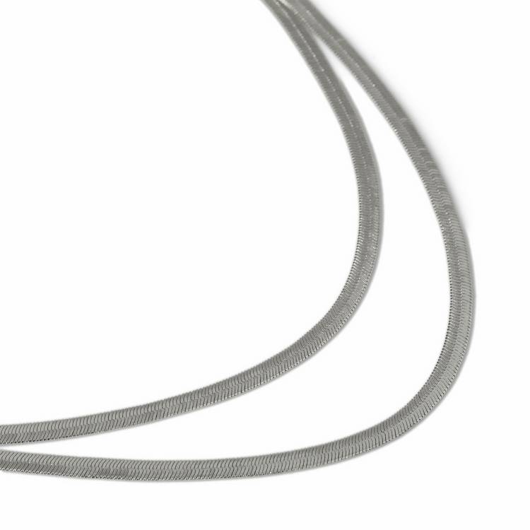 Freedom silver snake chain necklace with adjustable fit - British product