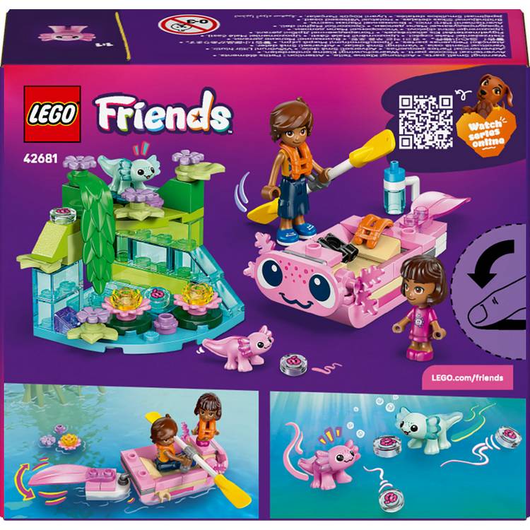 LEGO Friends Axolotl Adventure Boat toy building set, imported from the UK