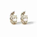 Freedom gold-tone butterfly hoop earrings 30mm (British brand)